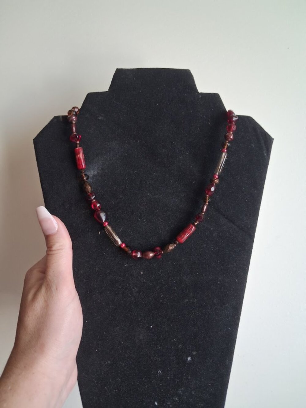 18 inch Glass beaded necklace
